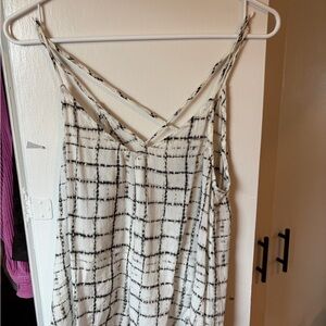 Lucky Brand Black and White Grid Camisole